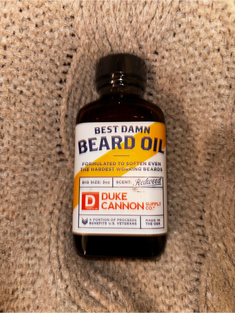 Duke Cannon Best Damn Beard Oil Redwood 3oz New Sealed